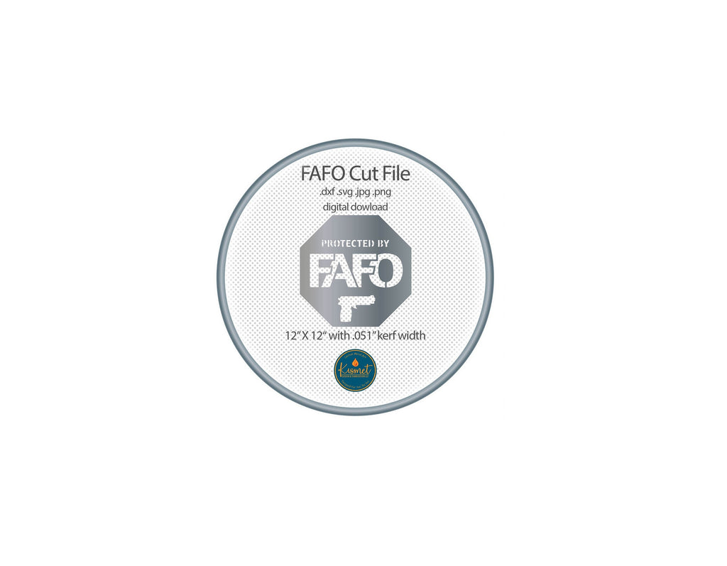 FAFO No Trespassing Sign DXF/SVG design preview with file details