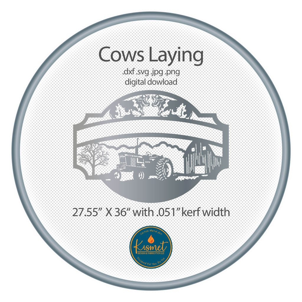 Cow Ranch Farm Sign DXF/SVG design preview with file details (photo 10)