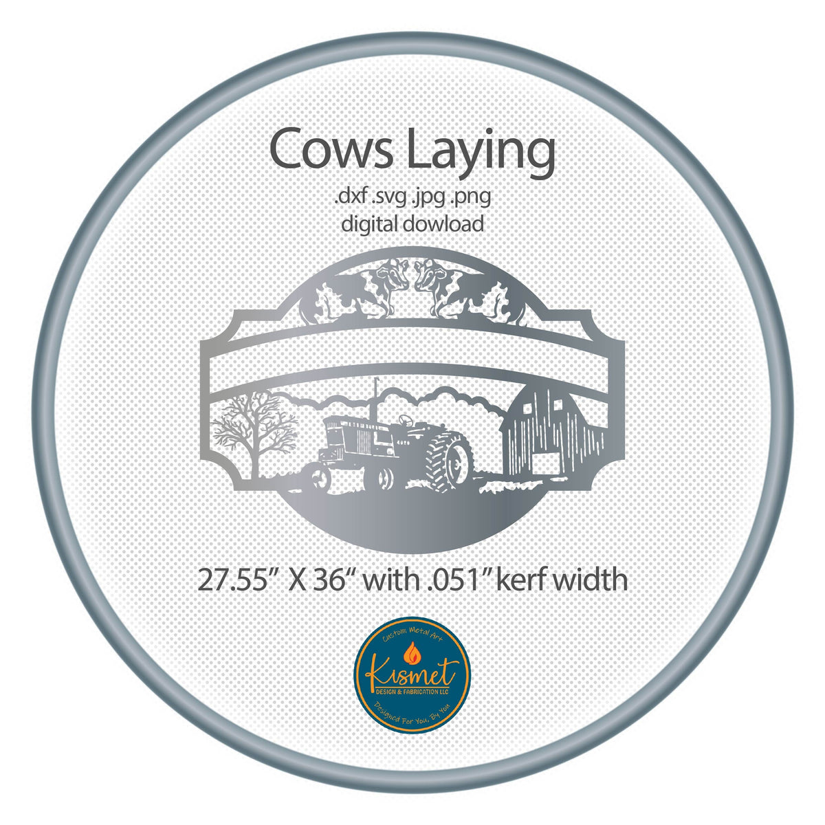 Cow Ranch Farm Sign DXF/SVG design preview with file details (photo 10)