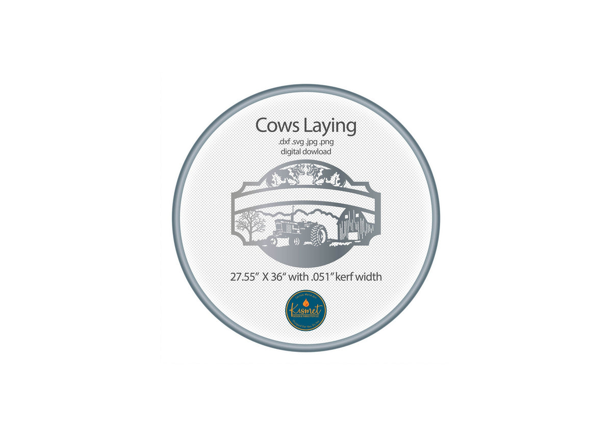 Cow Ranch Farm Sign DXF/SVG design preview with file details