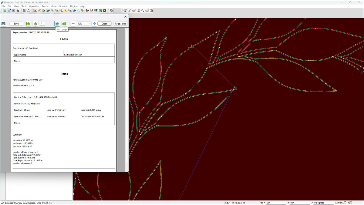 Floral Circle Leaf Frame vector paths in design software (photo 4)