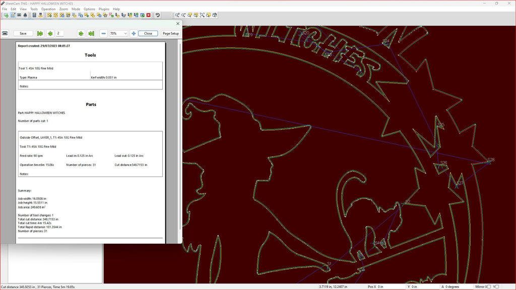 Flying Witch on Broom vector paths in design software (photo 9)