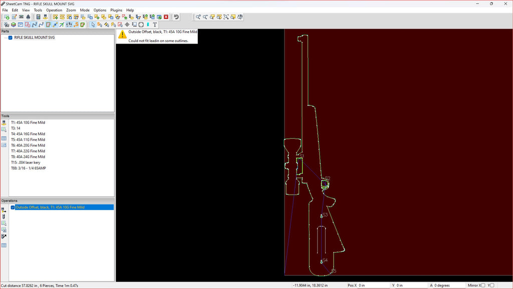 Rifle Skull Mount Hanger vector paths in design software (photo 9)