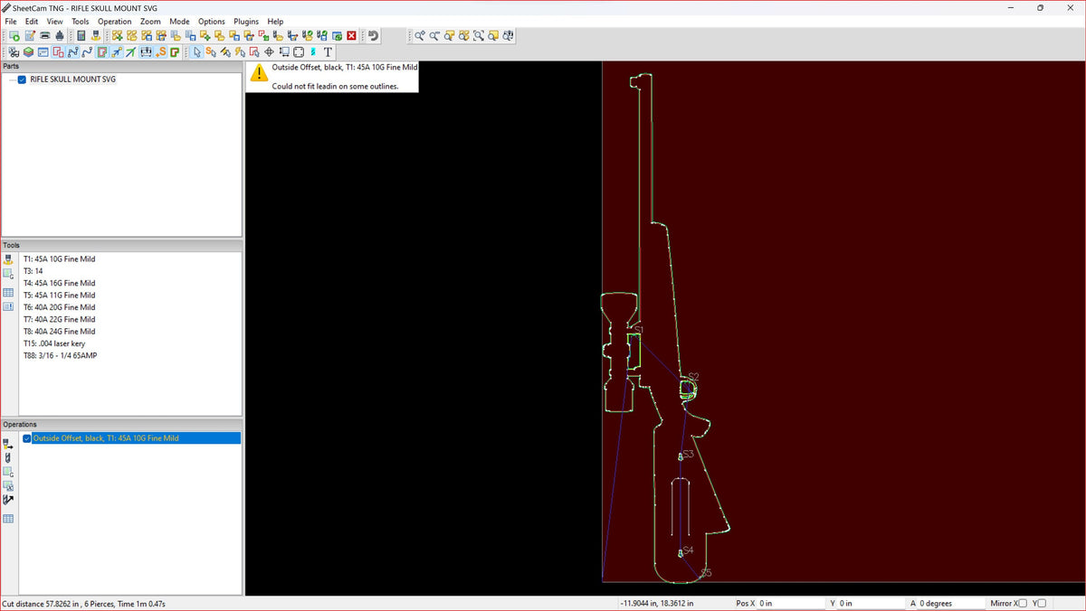 Rifle Skull Mount Hanger vector paths in design software (photo 9)