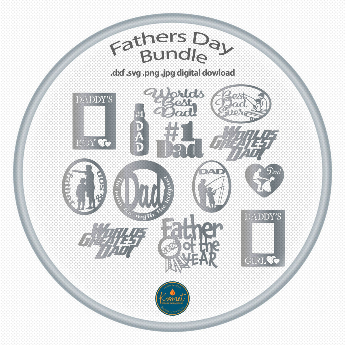 Father’s Day Sign Bundle DXF/SVG design preview with file details (photo 8)