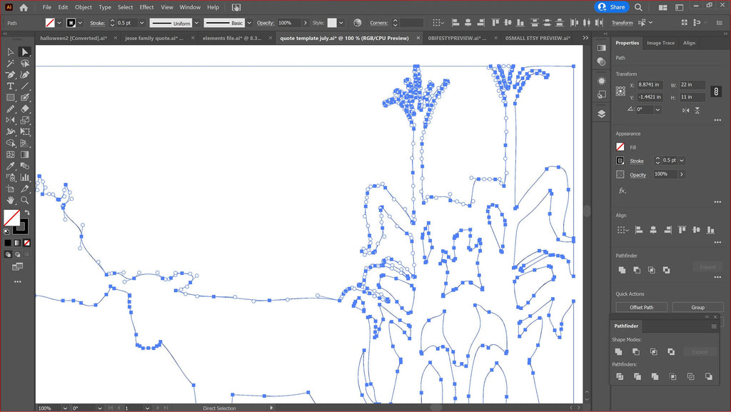 Cow and Calf Farm Scene vector paths in design software (photo 8)
