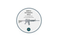 Simple AR Rifle Silhouette DXF/SVG design preview with file details