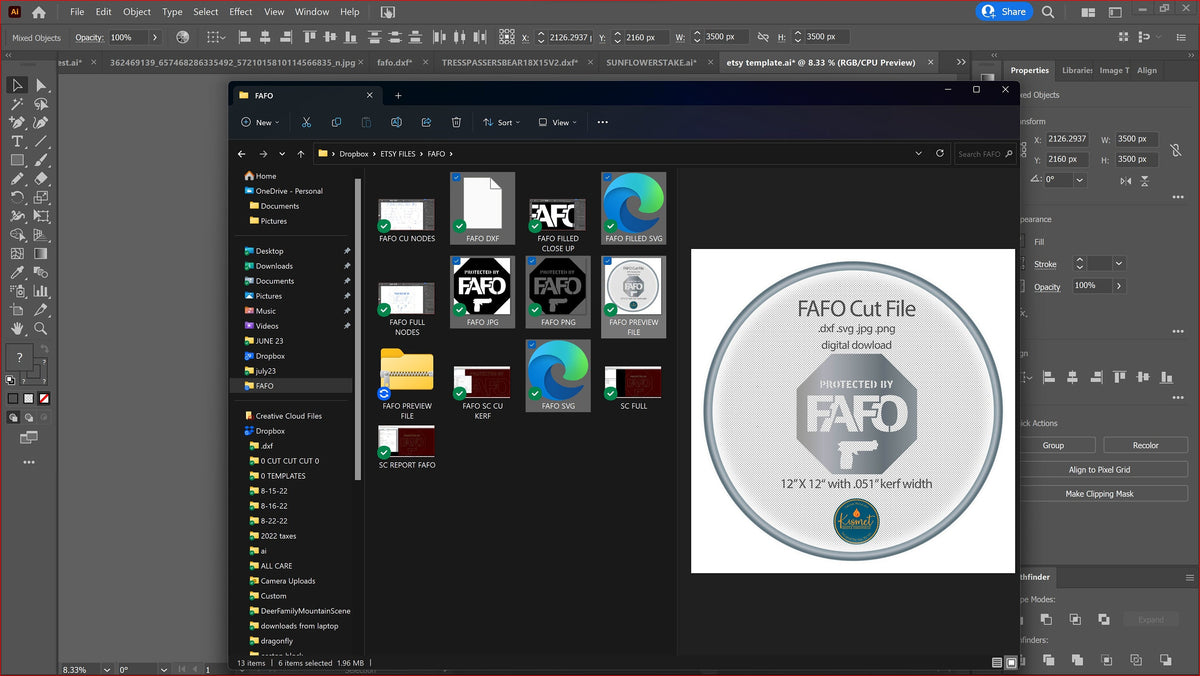 FAFO No Trespassing Sign vector paths in design software (photo 7)