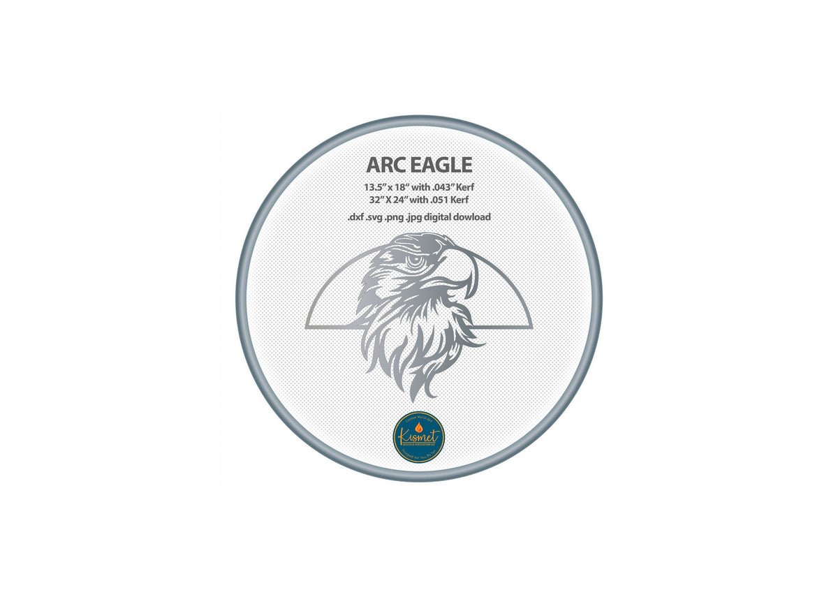 Arc Bald Eagle DXF/SVG design preview with file details