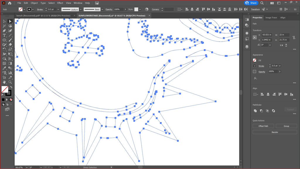 Rottweiler Beware of Dog Sign vector paths in design software (photo 5)