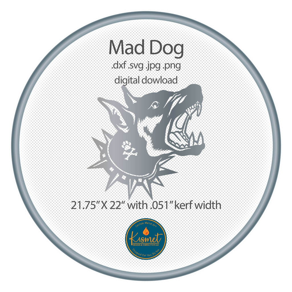 Rottweiler Beware of Dog Sign DXF/SVG design preview with file details (photo 2)