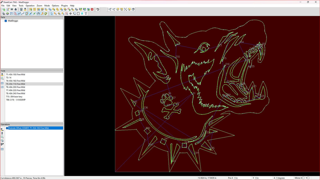 Rottweiler Beware of Dog Sign vector paths in design software (photo 6)