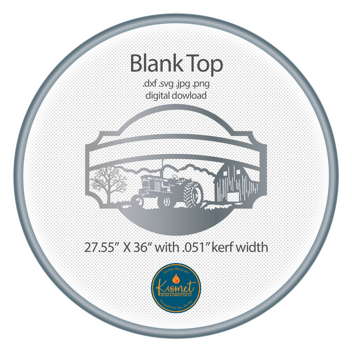 Tractor and Barn Farm Scene Sign DXF/SVG design preview with file details (photo 7)