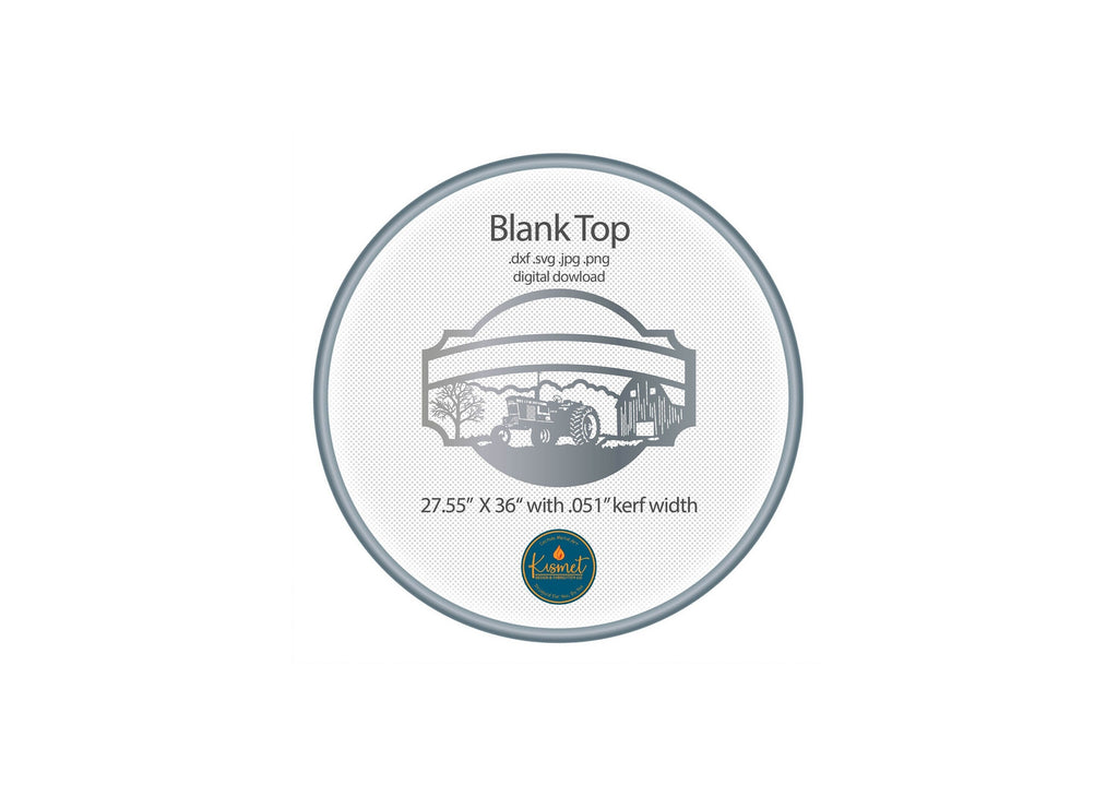 Tractor and Barn Farm Scene Sign DXF/SVG design preview with file details