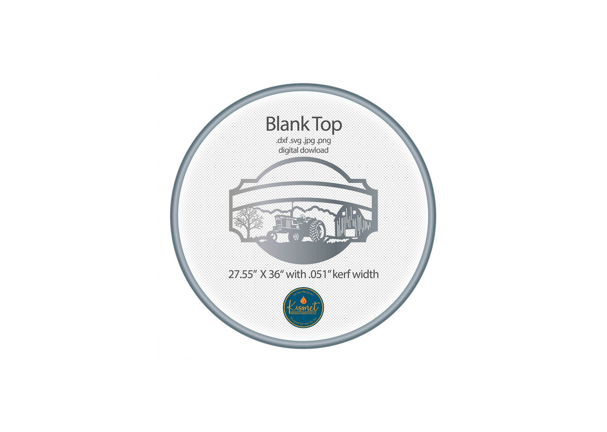 Tractor and Barn Farm Scene Sign DXF/SVG design preview with file details