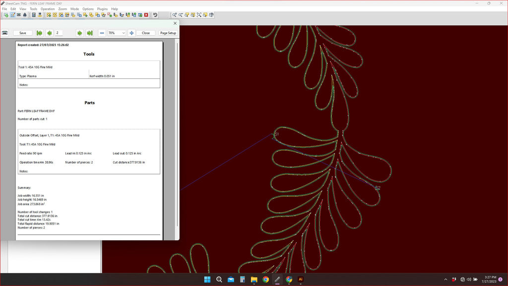 Floral Circle Leaf Frame vector paths in design software (photo 5)