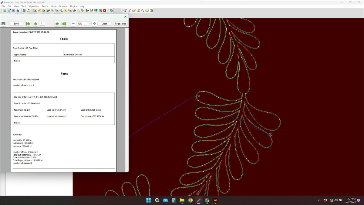 Floral Circle Leaf Frame vector paths in design software (photo 5)