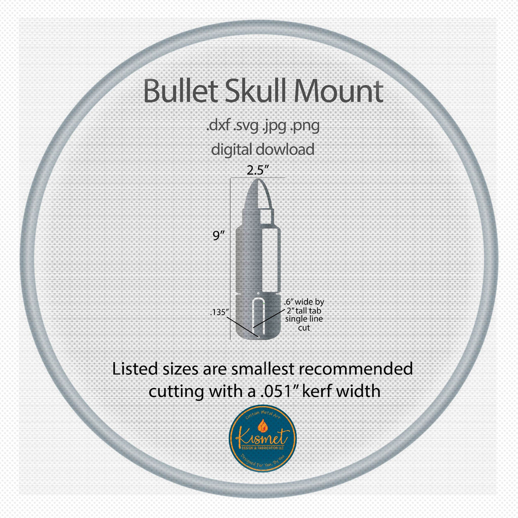Bullet Deer Skull Mount Bracket DXF/SVG design preview with file details (photo 5)