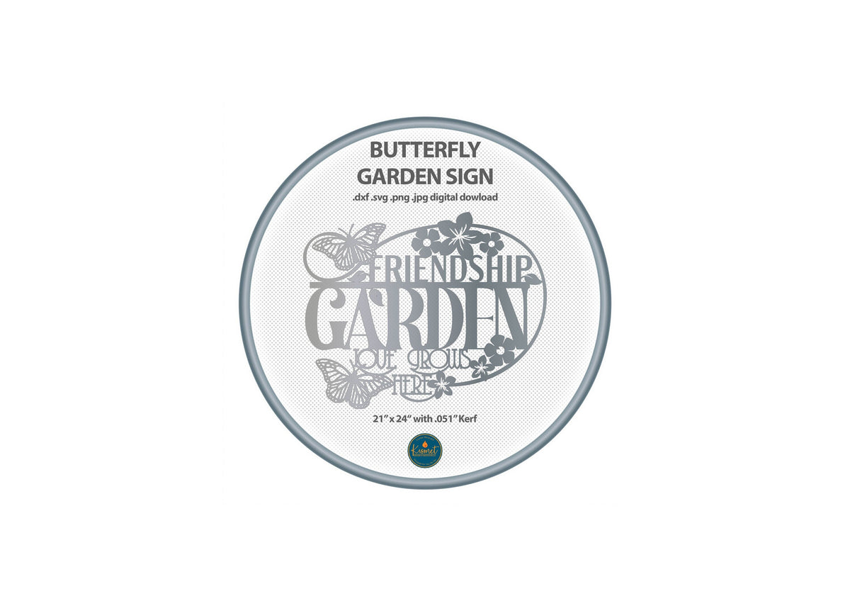Love Grows Here Garden Sign DXF/SVG design preview with file details