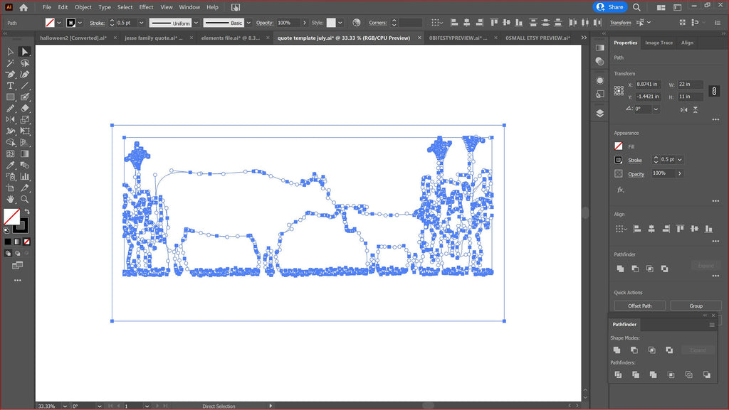 Cow and Calf Farm Scene vector paths in design software