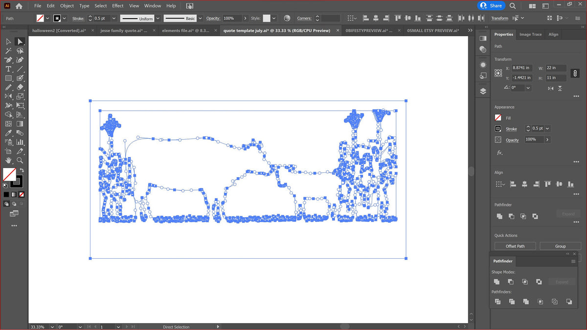 Cow and Calf Farm Scene vector paths in design software