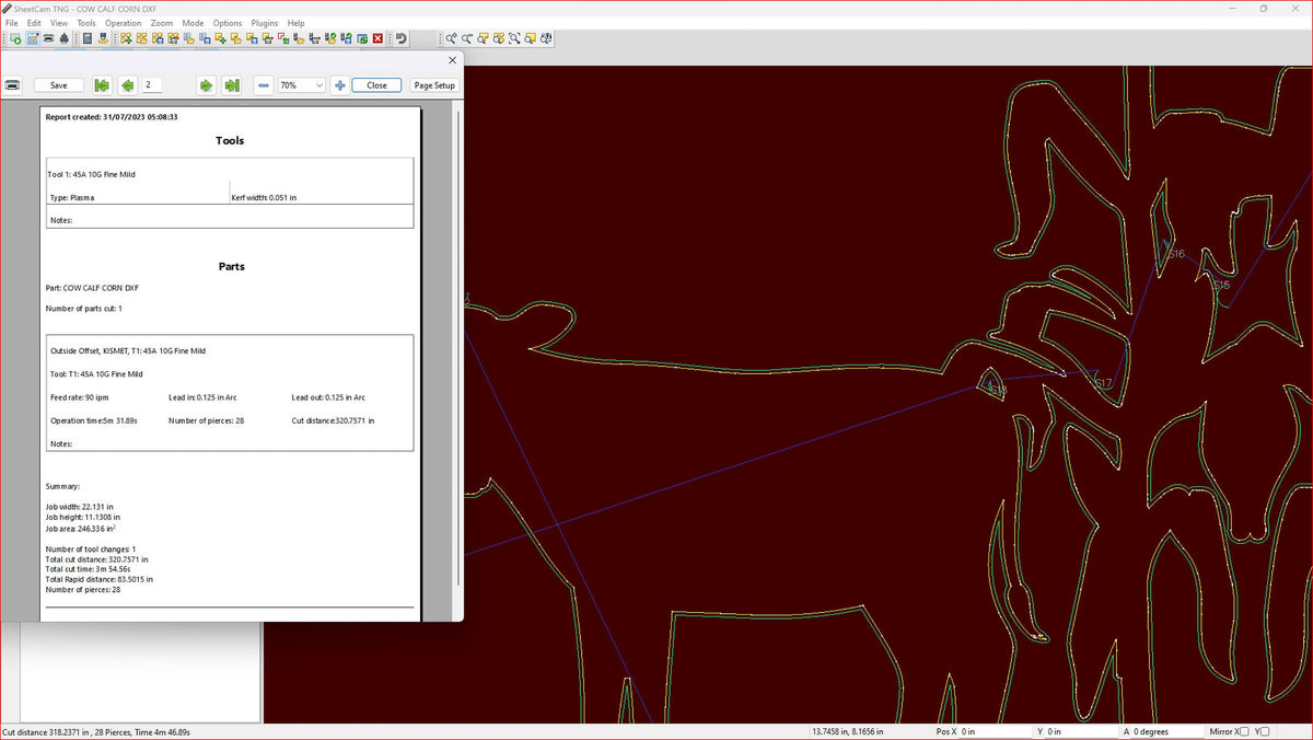 Cow and Calf Farm Scene vector paths in design software (photo 9)