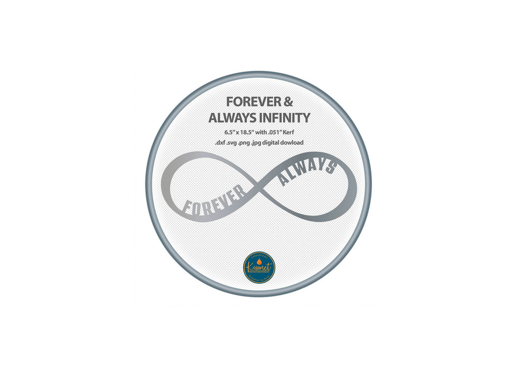Forever & Always Infinity Sign DXF/SVG design preview with file details