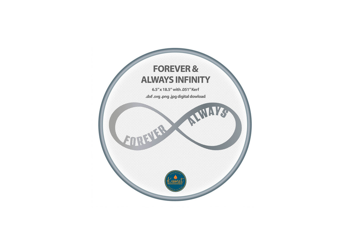 Forever & Always Infinity Sign DXF/SVG design preview with file details