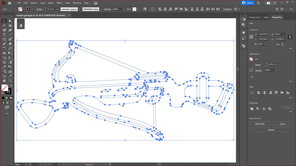 Crossbow Euro Mount Design vector paths in design software (photo 4)
