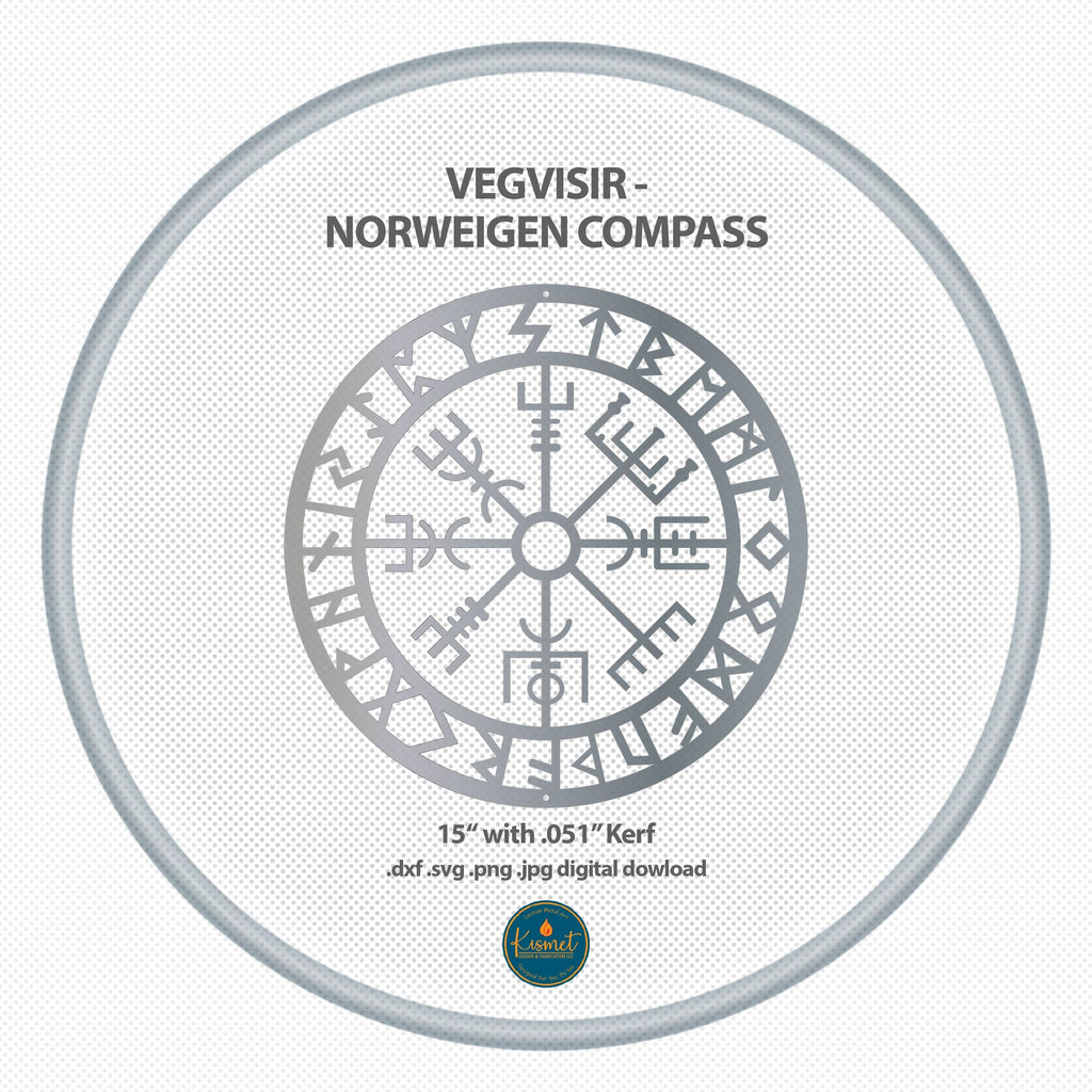 Vegvisir Compass Rune Sign DXF/SVG design preview with file details (photo 10)