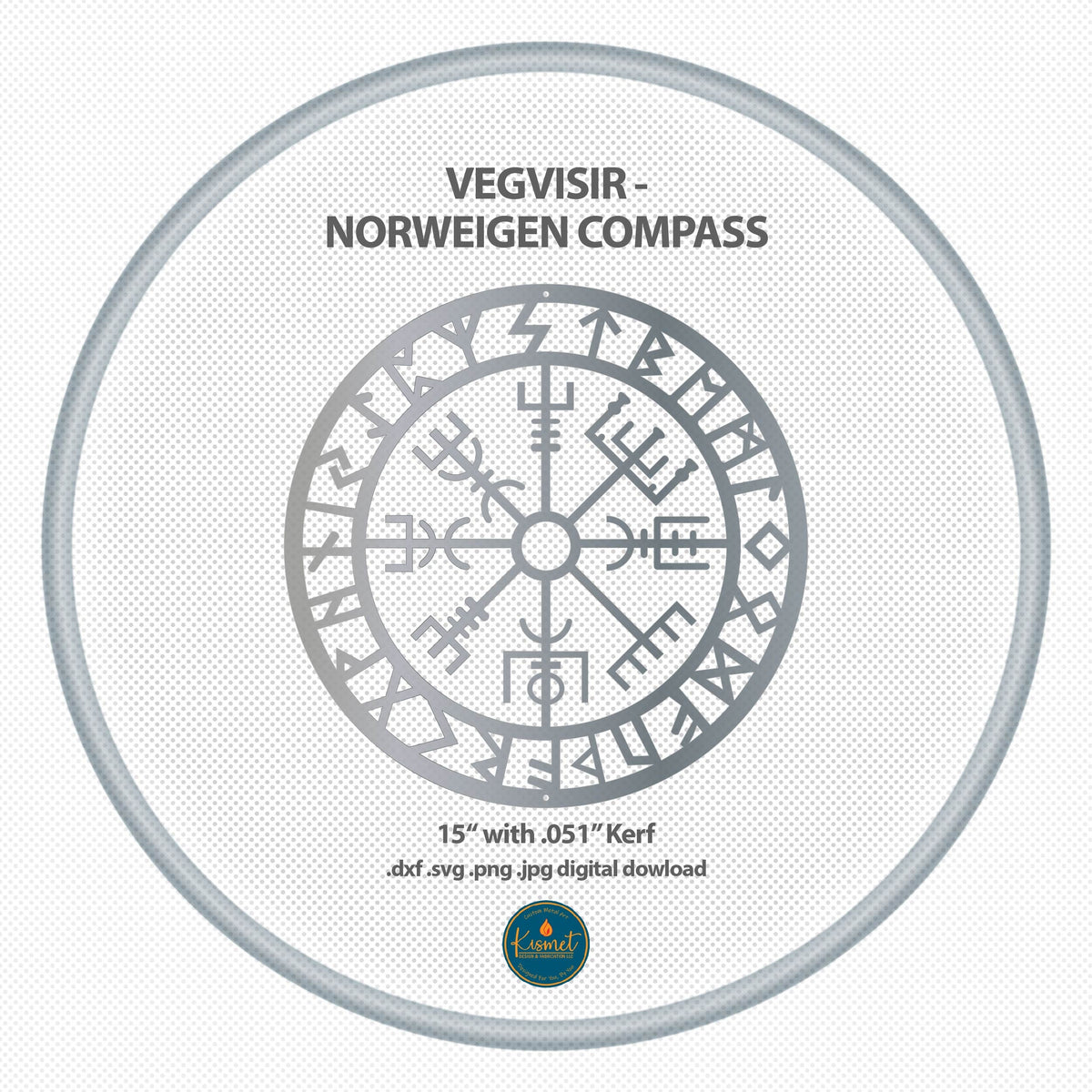 Vegvisir Compass Rune Sign DXF/SVG design preview with file details (photo 10)