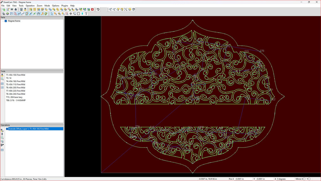 Filigree Frame Sign vector paths in design software (photo 8)