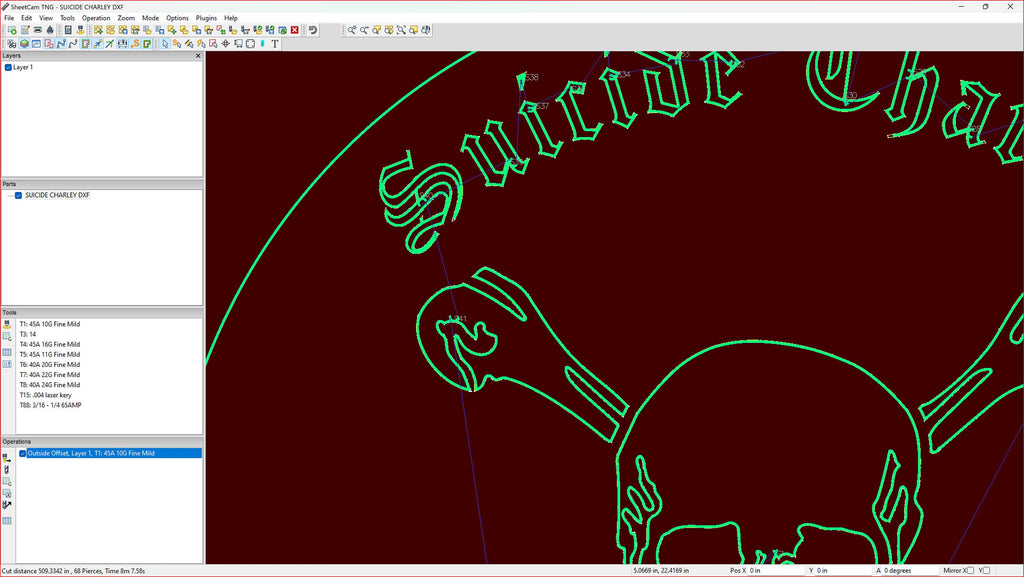 Personalized Skull and Crossbones Sign vector paths in design software (photo 8)