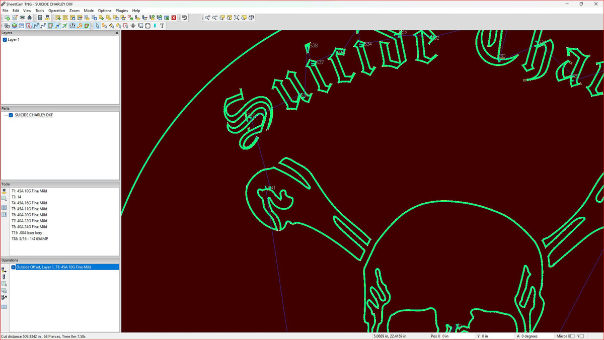 Personalized Skull and Crossbones Sign vector paths in design software (photo 8)