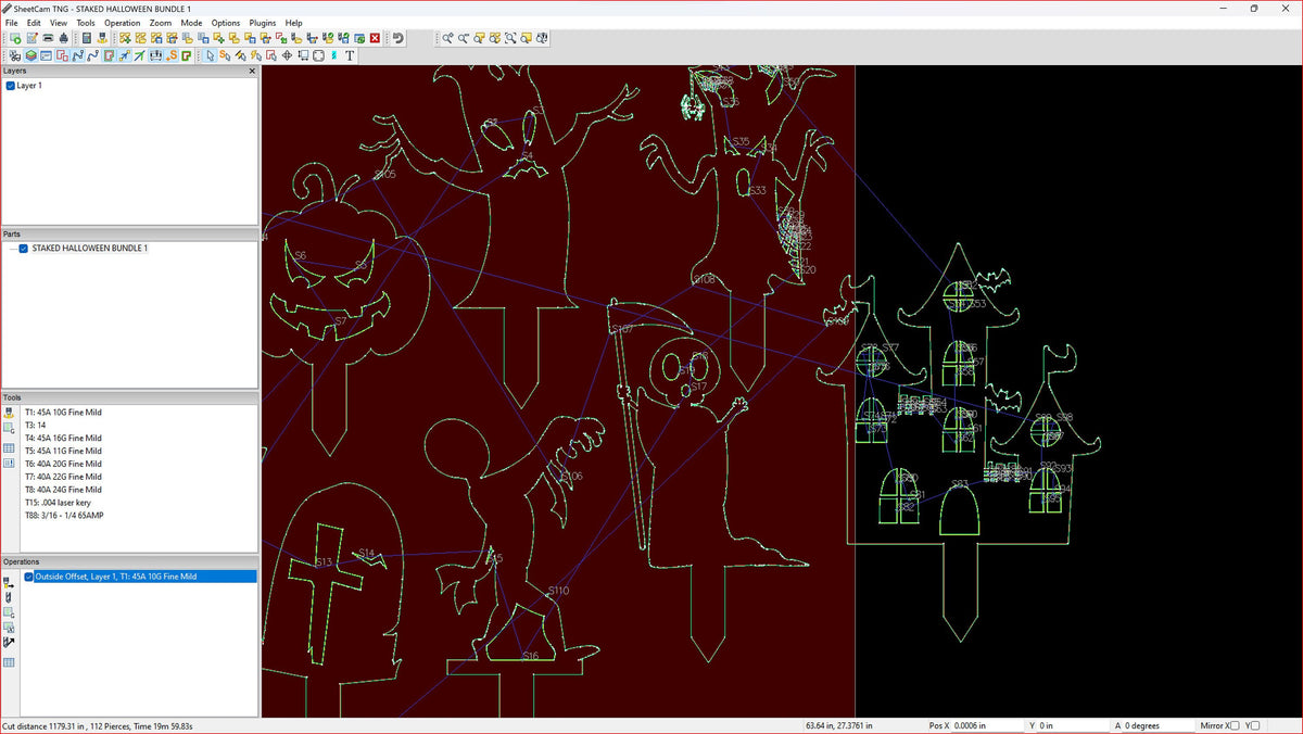 Halloween Yard Stake Bundle vector paths in design software (photo 6)