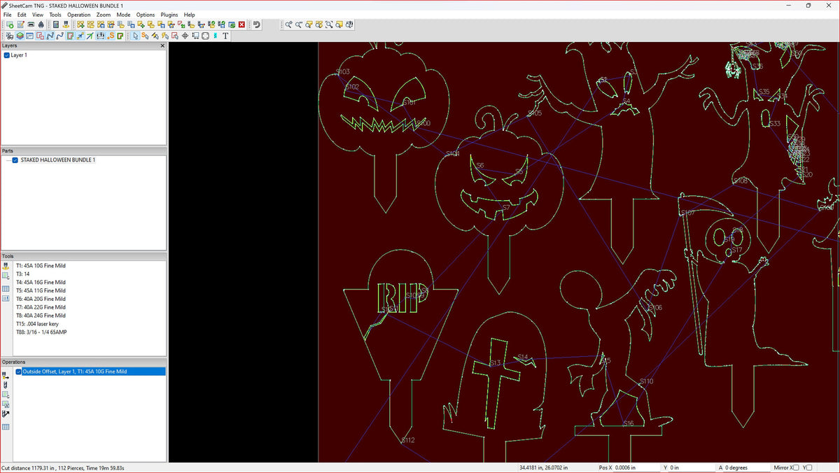 Halloween Yard Stake Bundle vector paths in design software (photo 7)
