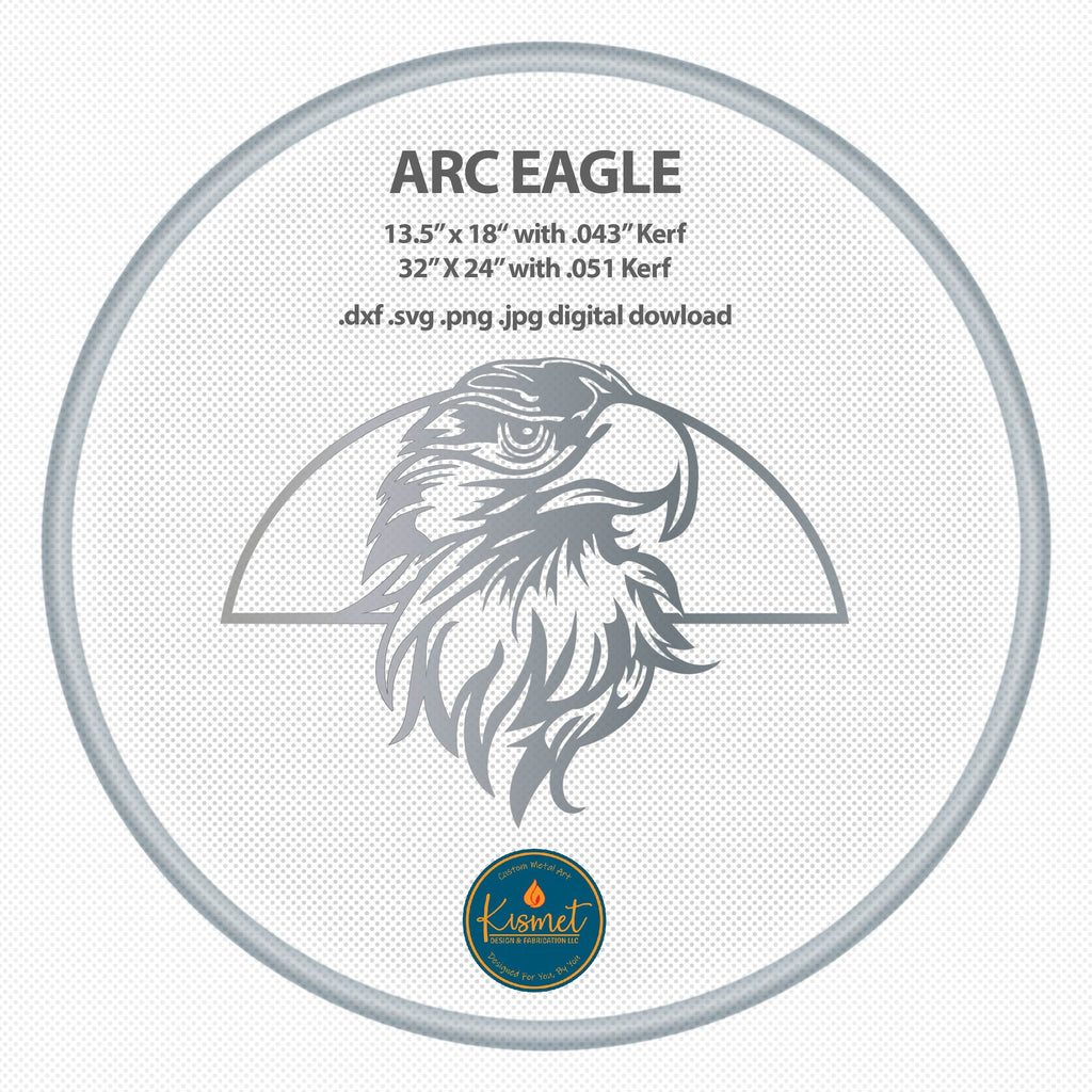 Arc Bald Eagle DXF/SVG design preview with file details (photo 8)