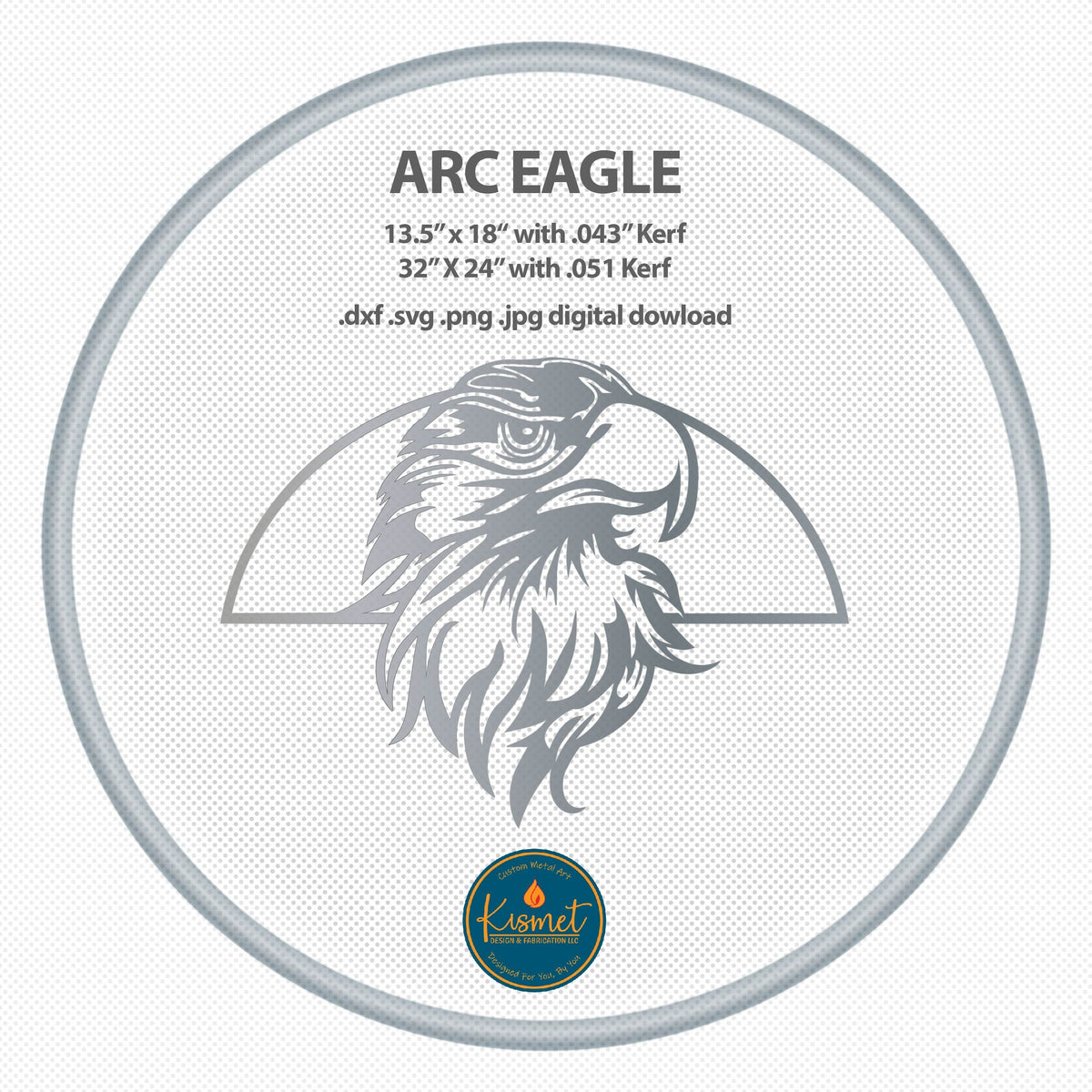 Arc Bald Eagle DXF/SVG design preview with file details (photo 8)