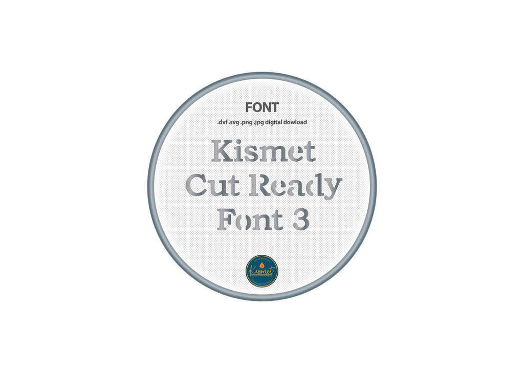 Serif Bridged Stencil Font DXF/SVG design preview with file details