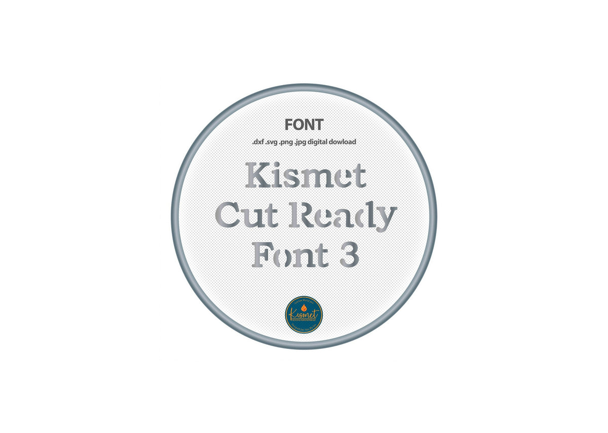 Serif Bridged Stencil Font DXF/SVG design preview with file details