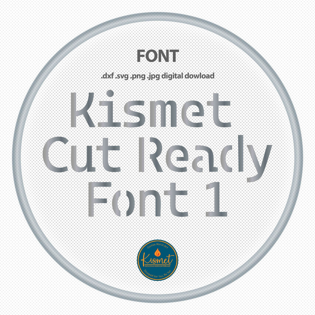 Clean Bridged Stencil Font (Kismet Font 1) DXF/SVG design preview with file details (photo 4)