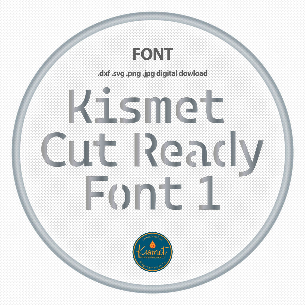 Clean Bridged Stencil Font (Kismet Font 1) DXF/SVG design preview with file details (photo 4)