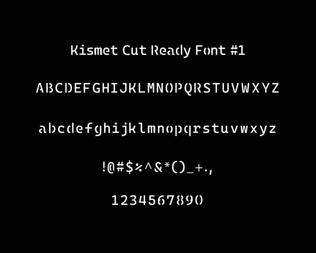 Clean Bridged Stencil Font (Kismet Font 1) artwork preview (photo 8)
