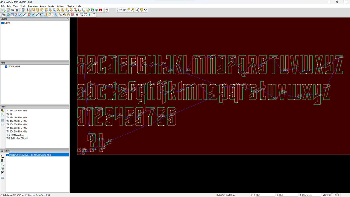 Racing Bridged Stencil Font vector paths in design software