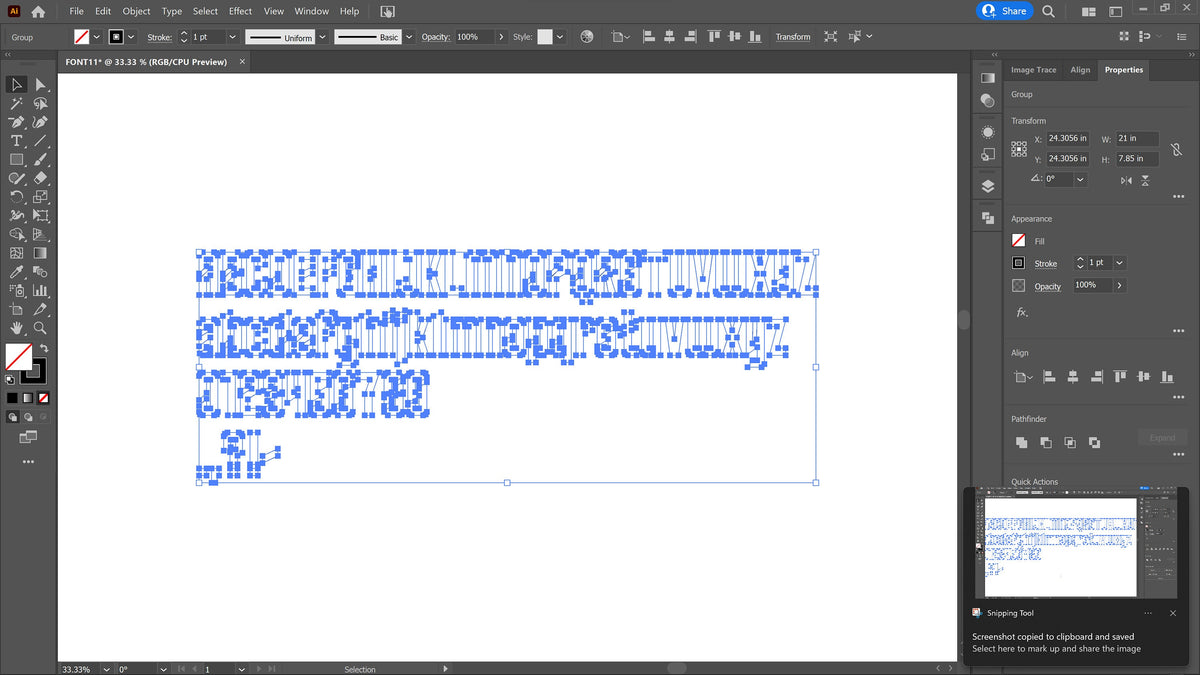 Racing Bridged Stencil Font vector paths in design software (photo 7)