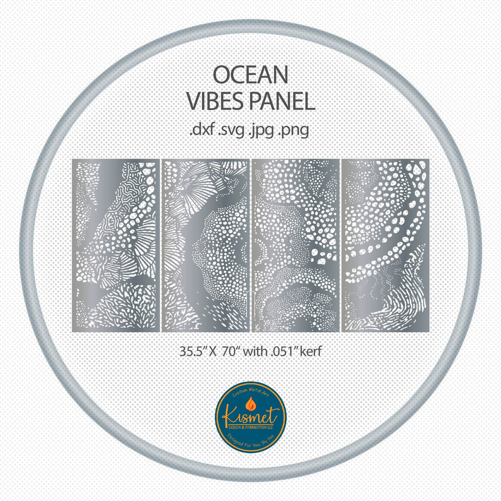 Ocean Wave Panel DXF/SVG design preview with file details (photo 5)