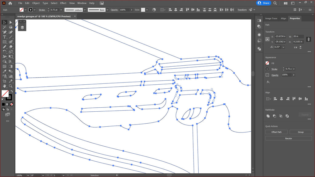Crossbow Euro Mount Design vector paths in design software (photo 5)