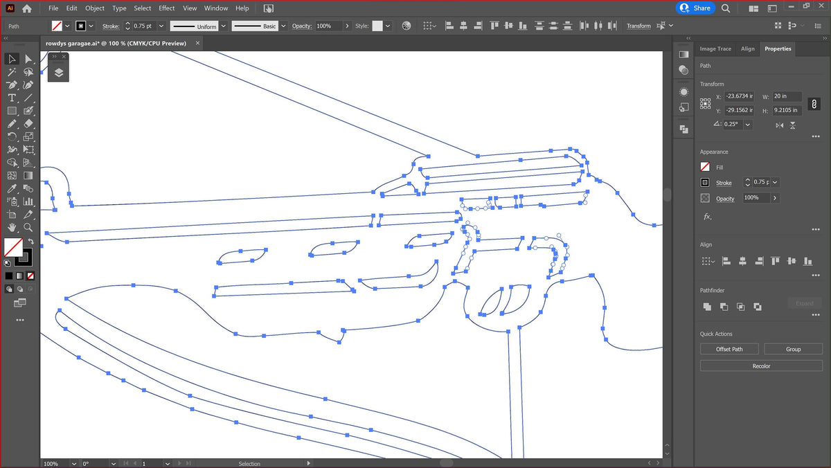 Crossbow Euro Mount Design vector paths in design software (photo 5)