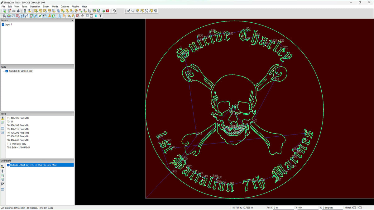 Personalized Skull and Crossbones Sign vector paths in design software (photo 5)