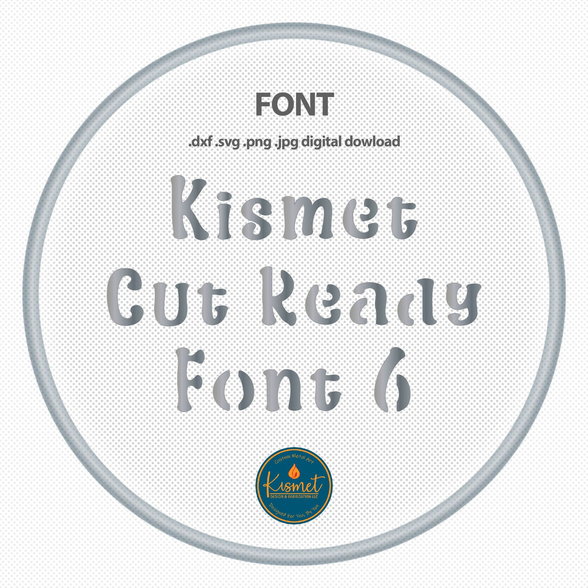 Bold Rounded Serif Stencil Font (Kismet Font 6) DXF/SVG design preview with file details (photo 2)